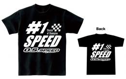 O.S.SPEED #1コットンTシャツ ブラック