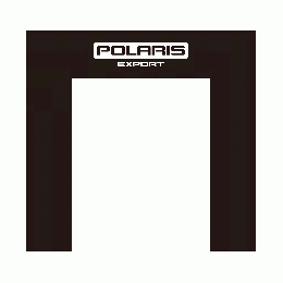 Polaris スクエアゲート(黒地白ロゴ) 280×260cm