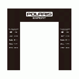 Polaris スクエアゲート(黒地白ロゴ ブランド入り) 280×260cm